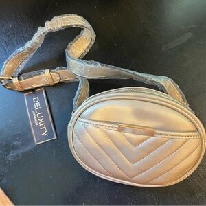NWT DELUXITY Gold Hip Bag